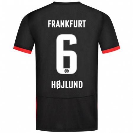 Kandiny Heren Oscar Højlund #6 Zwart Uitshirt Uittenue 2024/25 T-Shirt