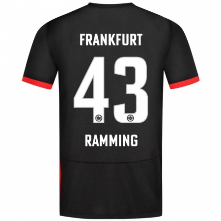 Kandiny Heren Nils Ramming #43 Zwart Uitshirt Uittenue 2024/25 T-Shirt