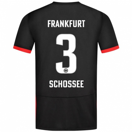 Kandiny Heren Maurice Schossee #3 Zwart Uitshirt Uittenue 2024/25 T-Shirt