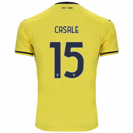 Kandiny Heren Nicolò Casale #15 Geel Uitshirt Uittenue 2024/25 T-Shirt