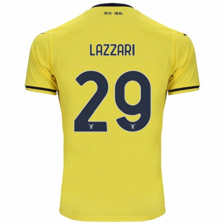 Kandiny Heren Manuel Lazzari #29 Geel Uitshirt Uittenue 2024/25 T-Shirt