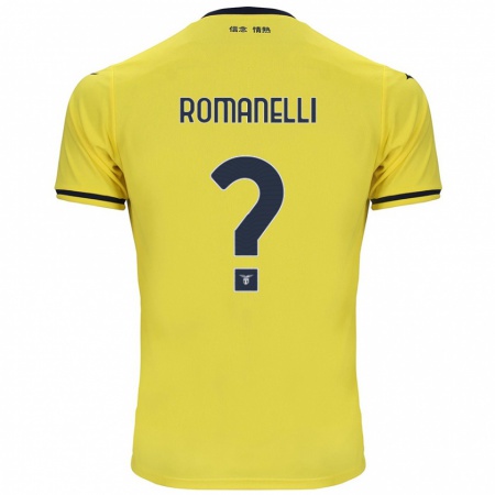 Kandiny Heren Nicolas Romanelli #0 Geel Uitshirt Uittenue 2024/25 T-Shirt