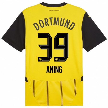 Kandiny Donna Maglia Prince Aning #39 Giallo Nero Kit Gara Home 2024/25 Maglietta