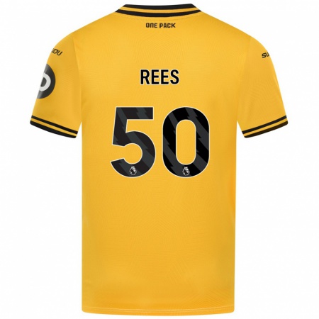 Kandiny Dames Mason Rees #50 Geel Thuisshirt Thuistenue 2024/25 T-Shirt