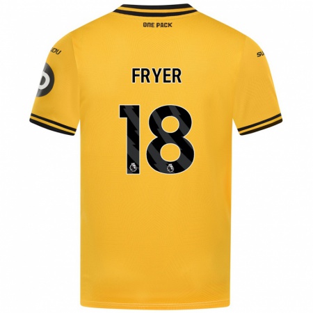 Kandiny Mujer Camiseta Hannah Fryer #18 Amarillo 1ª Equipación 2024/25 La Camisa México