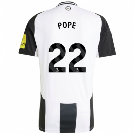 Kandiny Dames Nick Pope #22 Wit Zwart Thuisshirt Thuistenue 2024/25 T-Shirt