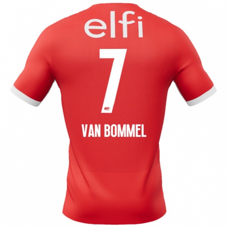 Kandiny Dames Ruben Van Bommel #7 Rood Wit Thuisshirt Thuistenue 2024/25 T-Shirt