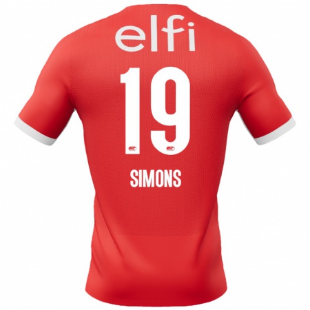 Kandiny Dames Saviola Simons #19 Rood Wit Thuisshirt Thuistenue 2024/25 T-Shirt