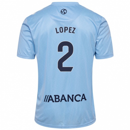 Kandiny Donna Maglia Iván López #2 Celeste Kit Gara Home 2024/25 Maglietta