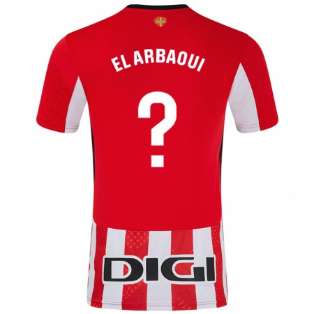 Kandiny Dames Ilyas El Arbaoui #0 Rood Wit Thuisshirt Thuistenue 2024/25 T-Shirt