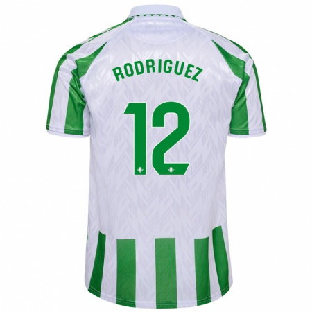 Kandiny Damen Ricardo Rodríguez #12 Grün Weiße Streifen Heimtrikot Trikot 2024/25 T-Shirt Österreich