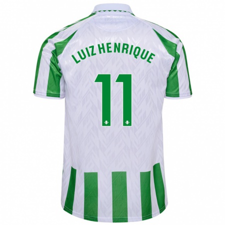 Kandiny Damen Luiz Henrique #11 Grün Weiße Streifen Heimtrikot Trikot 2024/25 T-Shirt Österreich