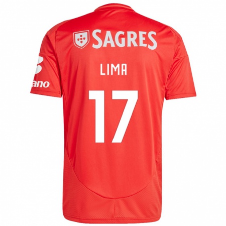 Kandiny Dames Ivan Lima #17 Rood Wit Thuisshirt Thuistenue 2024/25 T-Shirt