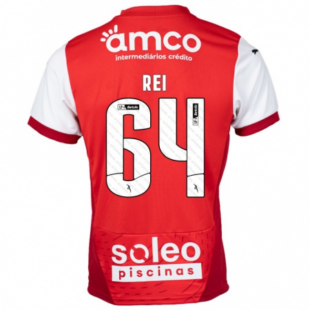 Kandiny Dames Ricardo Rei #64 Rood Wit Thuisshirt Thuistenue 2024/25 T-Shirt