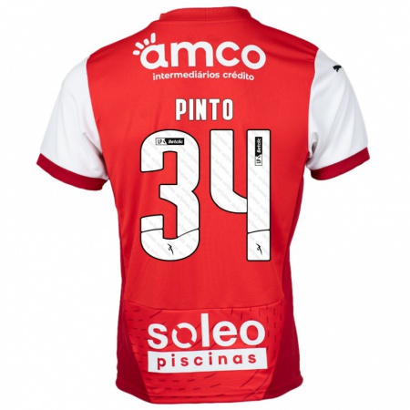 Kandiny Dames Ana Pinto #34 Rood Wit Thuisshirt Thuistenue 2024/25 T-Shirt