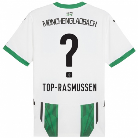 Kandiny Dames Tristan Top-Rasmussen #0 Wit Groen Thuisshirt Thuistenue 2024/25 T-Shirt