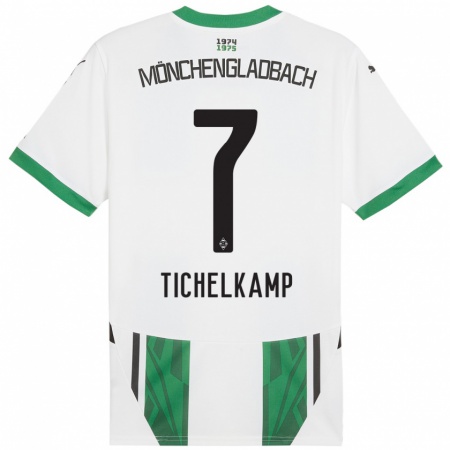 Kandiny Dames Emily Tichelkamp #7 Wit Groen Thuisshirt Thuistenue 2024/25 T-Shirt