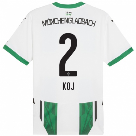 Kandiny Donna Maglia Julia Koj #2 Bianco Verde Kit Gara Home 2024/25 Maglietta