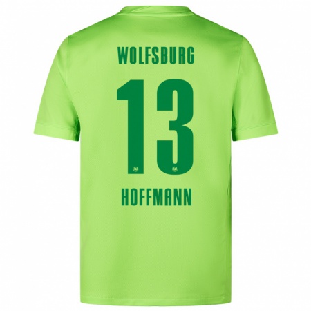 Kandiny Dames Nils Hoffmann #13 Fluorescerend Groen Thuisshirt Thuistenue 2024/25 T-Shirt