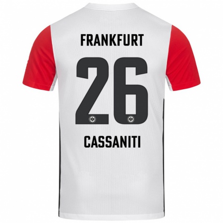 Kandiny Dames Nino Cassaniti #26 Wit Rood Thuisshirt Thuistenue 2024/25 T-Shirt