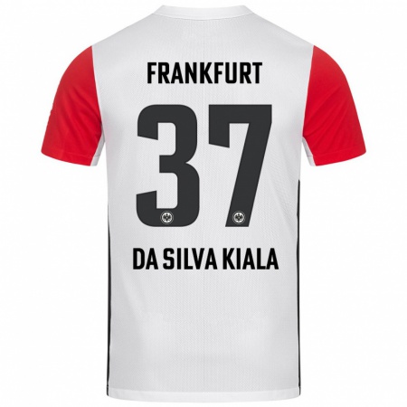 Kandiny Dames Joel Da Silva Kiala #37 Wit Rood Thuisshirt Thuistenue 2024/25 T-Shirt