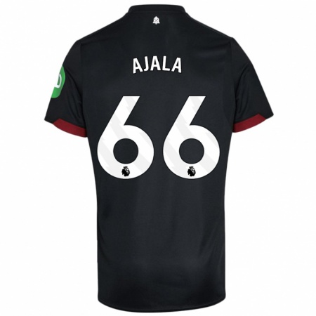 Kandiny Donna Maglia Joshua Ajala #66 Nero Bianco Kit Gara Away 2024/25 Maglietta