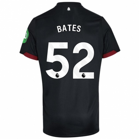 Kandiny Dames Billy Bates #52 Zwart Wit Uitshirt Uittenue 2024/25 T-Shirt