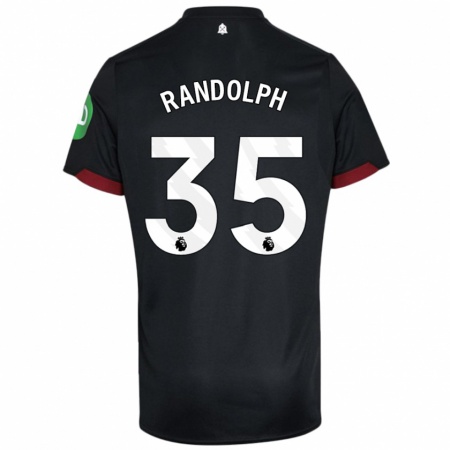 Kandiny Dames Darren Randolph #35 Zwart Wit Uitshirt Uittenue 2024/25 T-Shirt