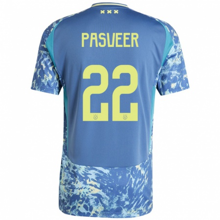 Kandiny Dames Remko Pasveer #22 Grijs Blauw Geel Uitshirt Uittenue 2024/25 T-Shirt