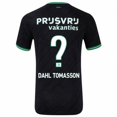 Kandiny Dames Luca Dahl Tomasson #0 Zwart Groen Uitshirt Uittenue 2024/25 T-Shirt