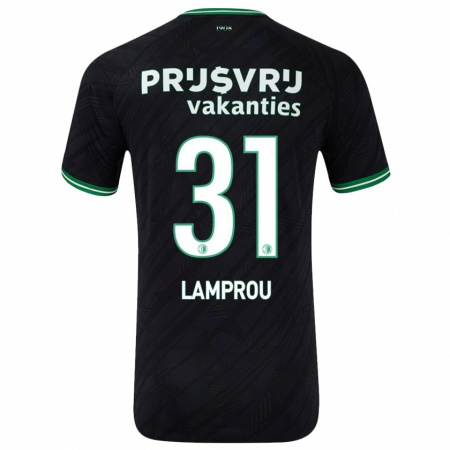 Kandiny Dames Kostas Lamprou #31 Zwart Groen Uitshirt Uittenue 2024/25 T-Shirt