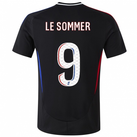 Kandiny Donna Maglia Eugénie Le Sommer #9 Nero Kit Gara Away 2024/25 Maglietta