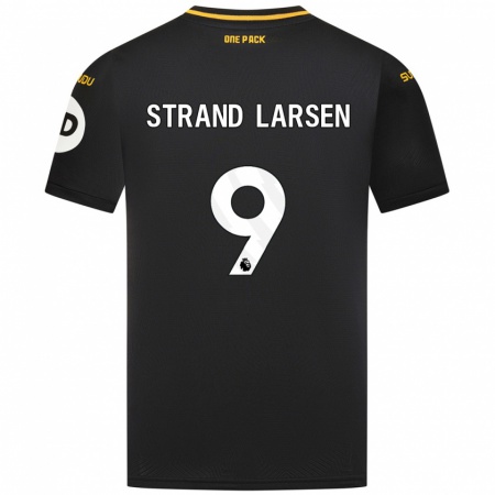 Kandiny Dames Jørgen Strand Larsen #9 Zwart Uitshirt Uittenue 2024/25 T-Shirt