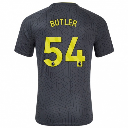 Kandiny Donna Maglia Jack Butler #54 Nero Giallo Kit Gara Away 2024/25 Maglietta