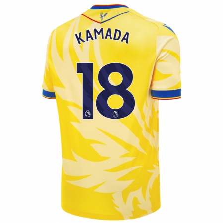 Kandiny Dames Daichi Kamada #18 Geel Uitshirt Uittenue 2024/25 T-Shirt