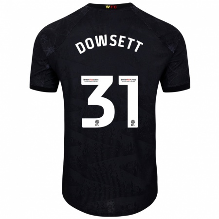 Kandiny Dames Rebekah Dowsett #31 Zwart Wit Uitshirt Uittenue 2024/25 T-Shirt