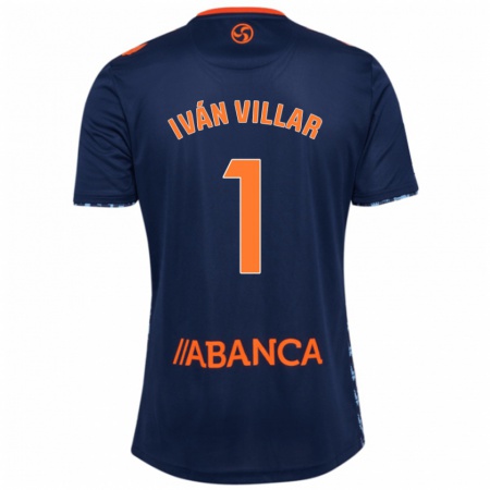 Kandiny Dames Iván Villar #1 Marineblauw Uitshirt Uittenue 2024/25 T-Shirt