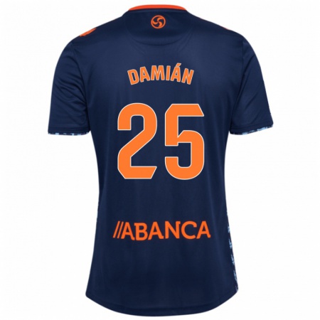 Kandiny Dames Damián Rodríguez #25 Marineblauw Uitshirt Uittenue 2024/25 T-Shirt