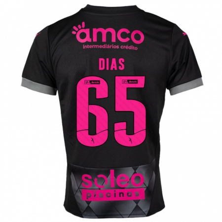 Kandiny Dames Leandro Dias #65 Zwart Roze Uitshirt Uittenue 2024/25 T-Shirt