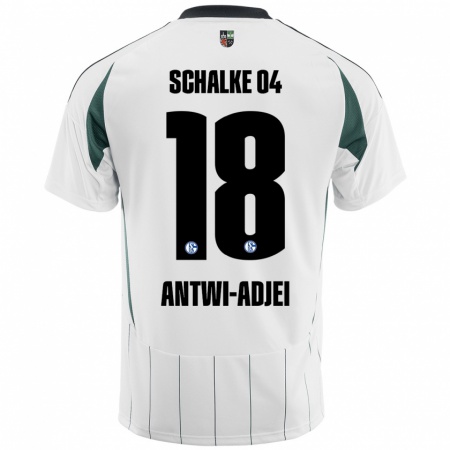 Kandiny Dames Christopher Antwi-Adjei #18 Wit Groen Uitshirt Uittenue 2024/25 T-Shirt