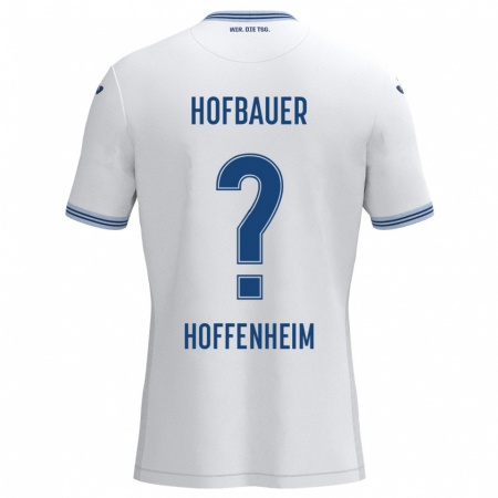 Kandiny Mujer Camiseta Anton Hofbauer #0 Blanco Azul 2ª Equipación 2024/25 La Camisa