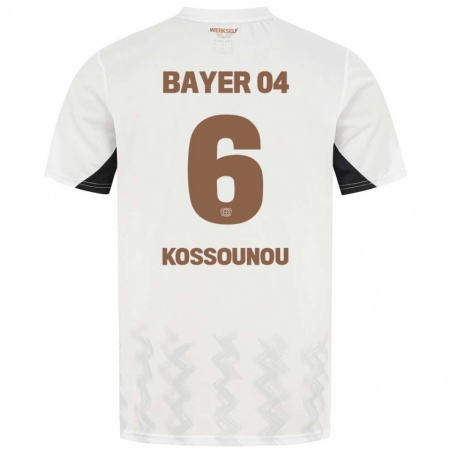 Kandiny Donna Maglia Odilon Kossounou #6 Bianco Nero Kit Gara Away 2024/25 Maglietta