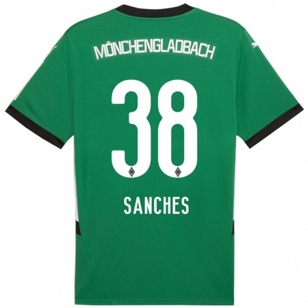 Kandiny Dames Yvandro Borges Sanches #38 Groen Wit Uitshirt Uittenue 2024/25 T-Shirt