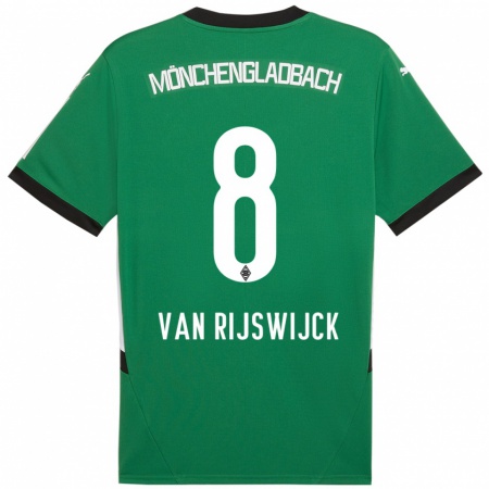 Kandiny Dames Britt Van Rijswijck #8 Groen Wit Uitshirt Uittenue 2024/25 T-Shirt