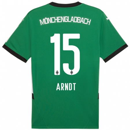 Kandiny Dames Leo Arndt #15 Groen Wit Uitshirt Uittenue 2024/25 T-Shirt