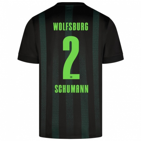 Kandiny Donna Maglia Anton Schumann #2 Verde Scuro Kit Gara Away 2024/25 Maglietta