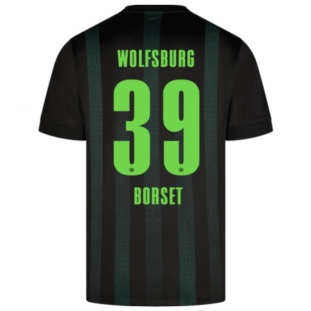 Kandiny Damen Anders Børset #39 Dunkelgrün Auswärtstrikot Trikot 2024/25 T-Shirt Österreich