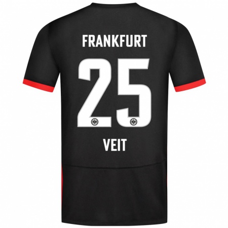 Kandiny Damen Jella Veit #25 Schwarz Auswärtstrikot Trikot 2024/25 T-Shirt Österreich