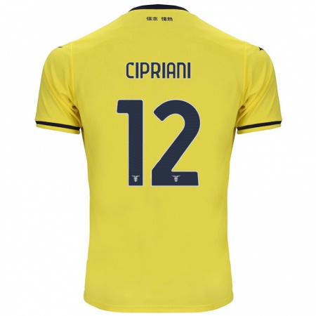 Kandiny Dames Alessio Cipriani #12 Geel Uitshirt Uittenue 2024/25 T-Shirt