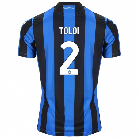 Kandiny Kinderen Rafael Tolói #2 Blauw Zwart Thuisshirt Thuistenue 2024/25 T-Shirt